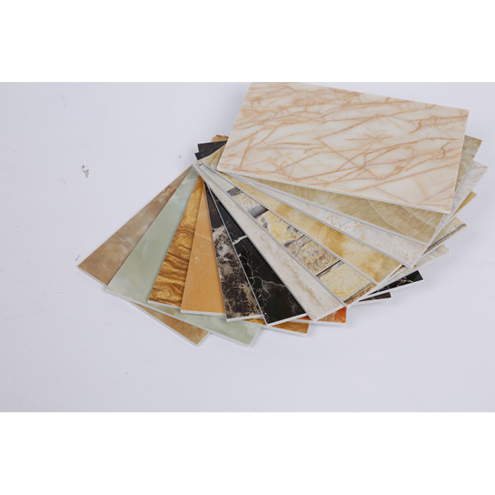 แผ่นหินอ่อน UV พลาสติก PVC สำหรับตกแต่งผนัง