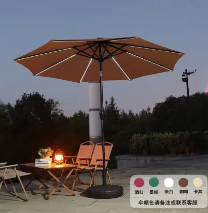 Solar lamp midpillar umbrella
