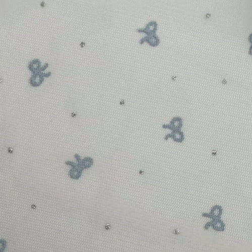 Abito in tulle di poliestere con fiocco a pois argento per ragazze