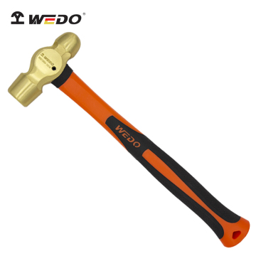 WEDO High Hardness Toughness Long Service Life Non-Sparking Safety Brass Copper Ball Pein Hammer