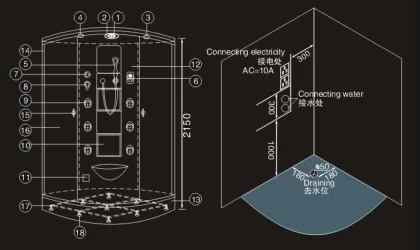 Hot Sale Design Girl Sauna Shower Room