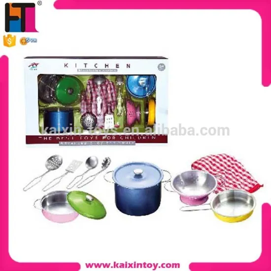 Best selling play toy stainless steel kitchen toys set