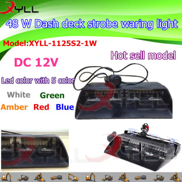 48W Dash deck strobe warning light , car roof warning light , flashing hazrd strobe light