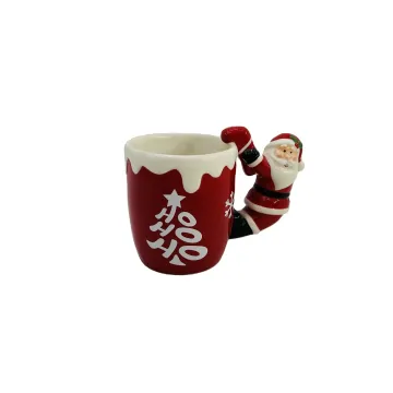 Wholesale Christmas Party Decorative Beer Mugs - Ceramic Santa Cups