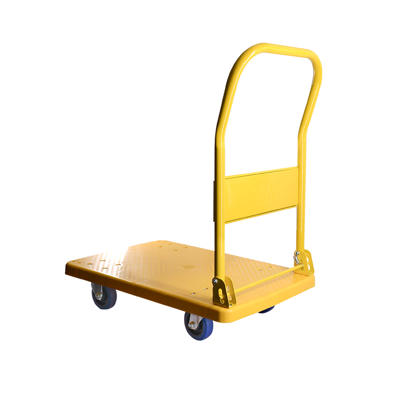 Yellow Trolley With Rubber Wheels