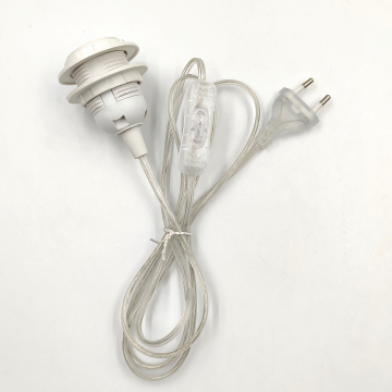 Transparent 1.8m Wire Plug Himalayan Salt Lamp Holder E27 with Switch (US/EU Plug)