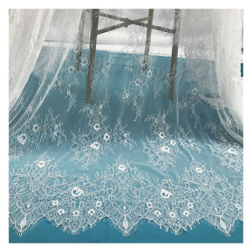 French Eyelash Lace Fabrics - 3*1.5 Meters, 100% Nylon for Clothing