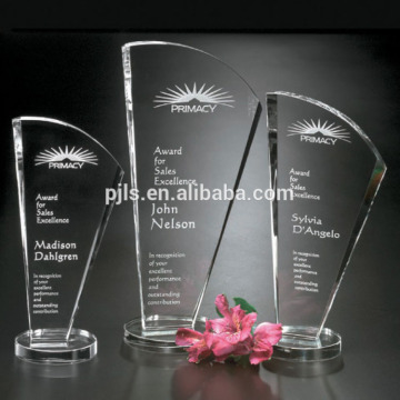 crystal glass decorative glass columns crystal trophy