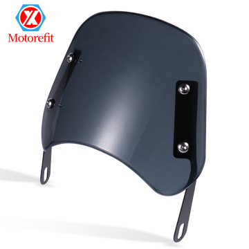 Universal Retro Motorcycle Front Windshield with Modified Headlights (5-7 Inches)