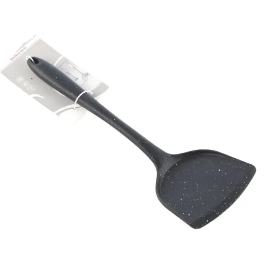 Wholesale Non-Stick Heat Resistant Black Silicone Cake Spatula