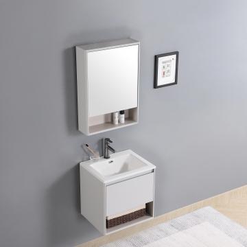 20 Inch Wall Hung PVC Bathroom Vanity Set - Waterproof Bathroom Cabinet with Sink