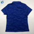 커스텀 슬림 컷 진한 블루 스포츠 폴로 셔츠