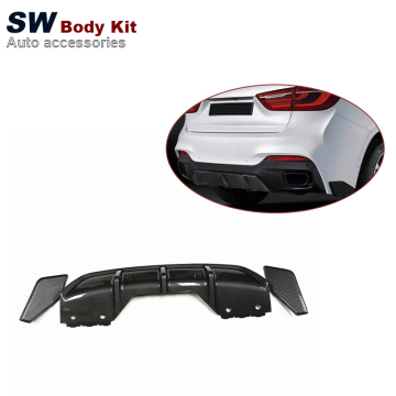 Ribalzo delle labbra per paraurti posteriore in fibra di carbonio per BMW X6 F16 2015-2018