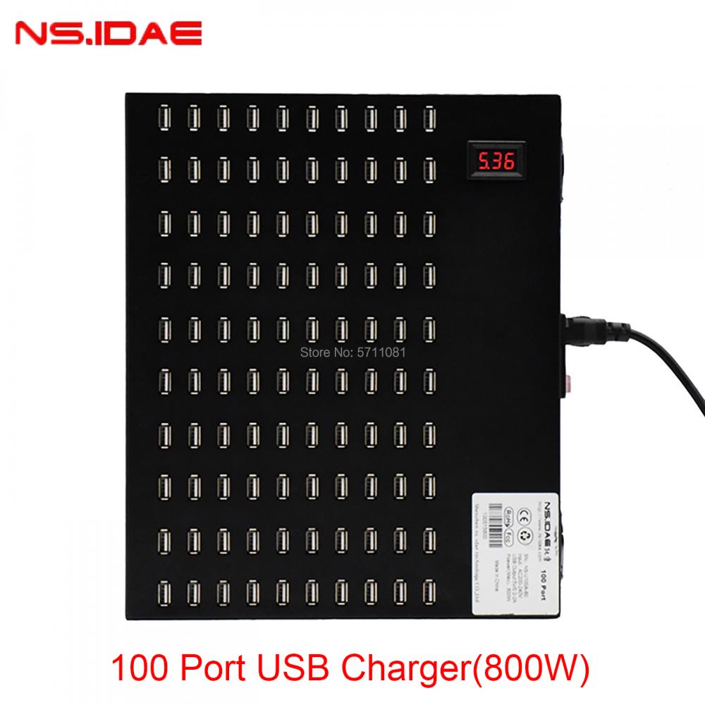 Cargador USB de 100 puertos 800W para múltiples dispositivos