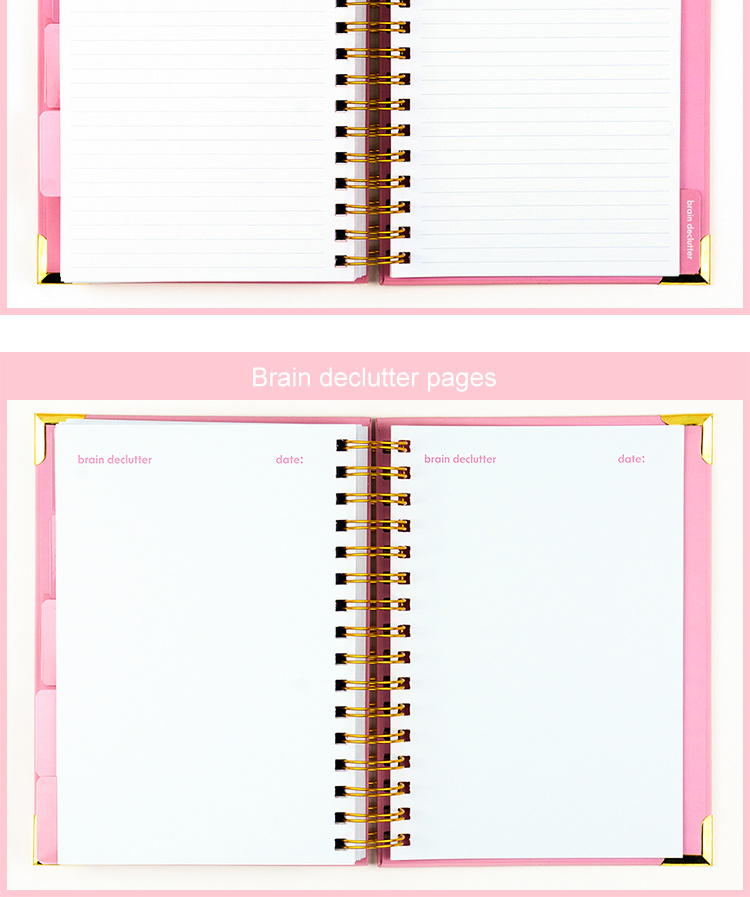 Office Supplier Custom Printing Agendas logo Note Book Organizer Diary Journal Diary Daily Planner for Gift