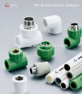 2015 green color ppr pipe fittings for cold and hot water