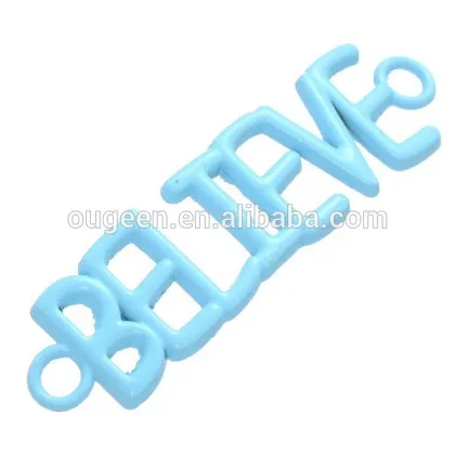 jewelry findings Newest Fashion metal zinc alloy Unique bracelet believe charm