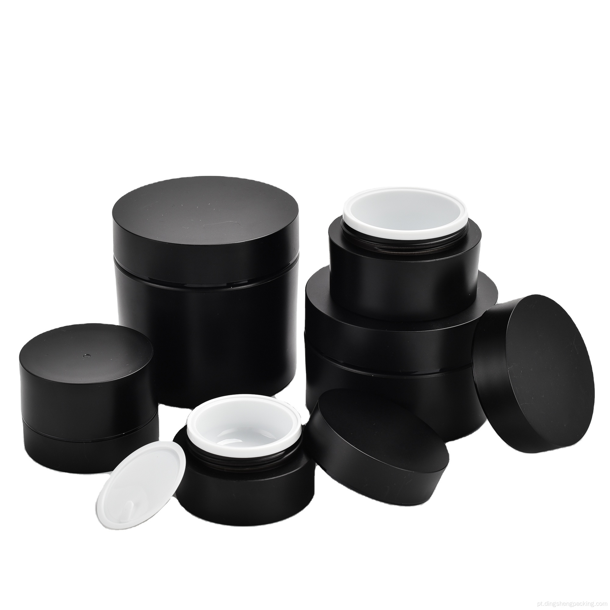 15g Black Oval Vail Jar Plástico Creme para Creme de Face