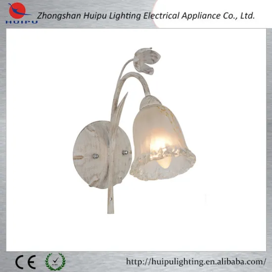 new style bed iron wall lamp with painting flower