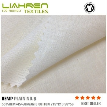 2015 top quality hemp cotton blend fabric for bedding sheet