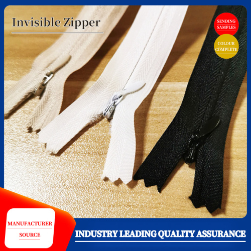 Nylon strip closure invisible zipper