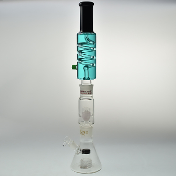 18 Inches SHOWERHEAD perc Freezable Glycerin Coil Glass Smoking Pipe Beaker Water Pipe
