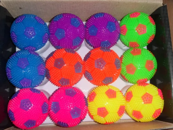 Flashing Rainbow Soccer Balls