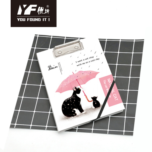 Cute cartoon cat style A5 clipboard notebook