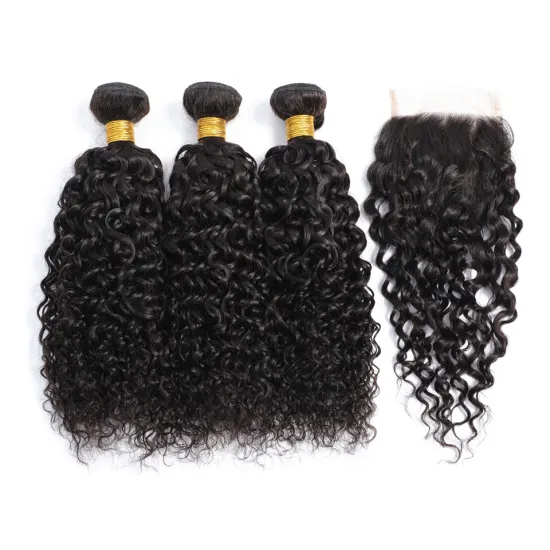 Cheap Wholesale Remy mongolian kinky curly hair bundles with closure,free sample curly hair bundles with lace frontal closure
