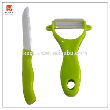 CT-100 colorful PP handle ceramic knife with peeler