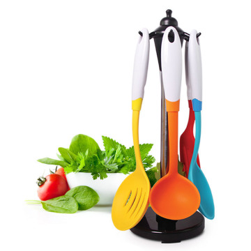 Multifunction Silicone Handle Nylon Kitchen Utensils