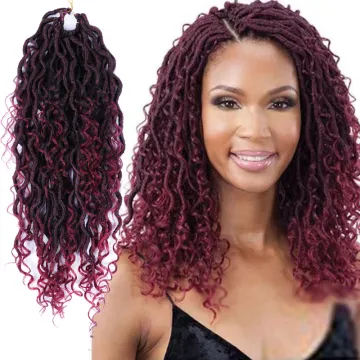 River Goddess Locs Crochet Hair Wavy With Curly Ends Pre-loop Crochet Braids Twist Braiding Goddess Faux Locs Hair