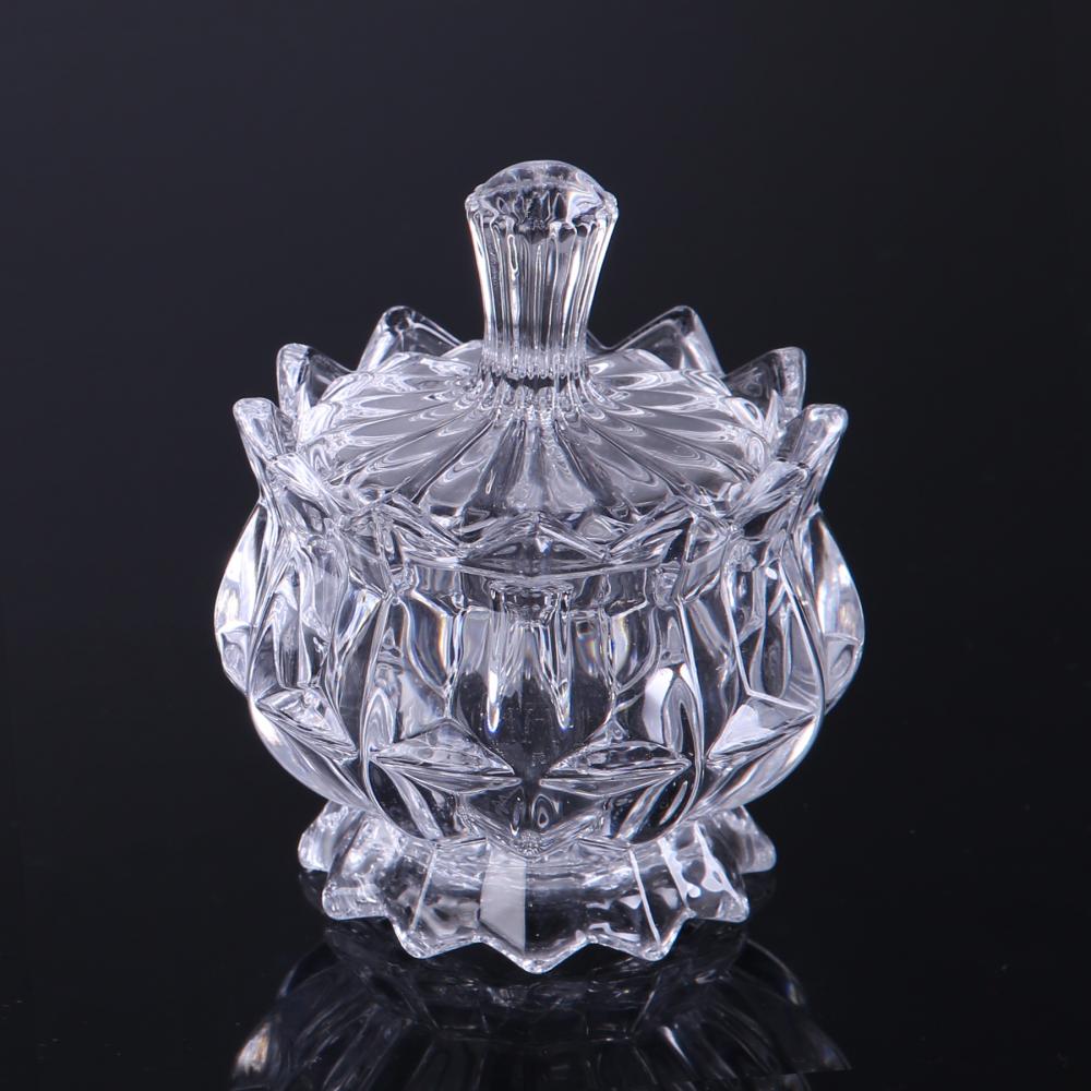 Br 1726crystal Glass Candy Box Storage Jar With Lid