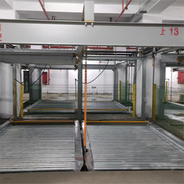 Sistema eficiente de estacionamiento de rompecabezas de dos niveles