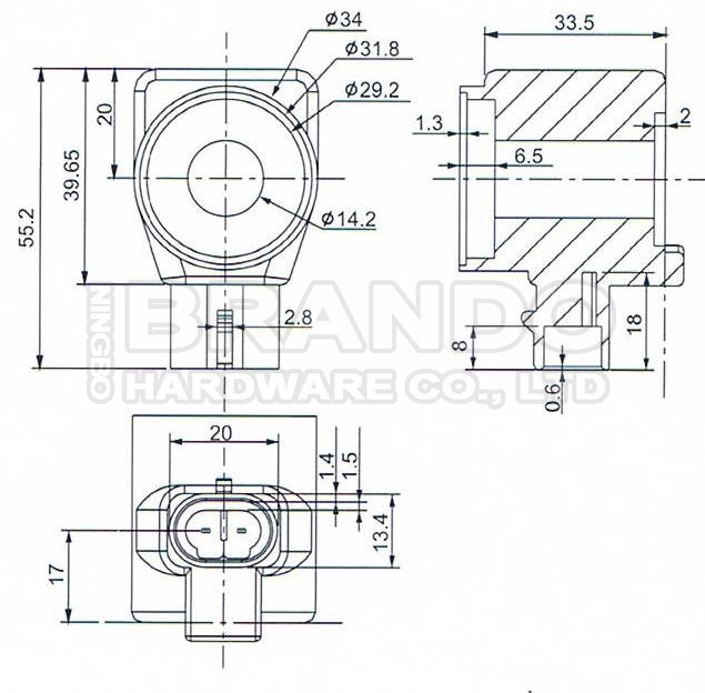 Dimension of BB14233517 Solenoid Coil: