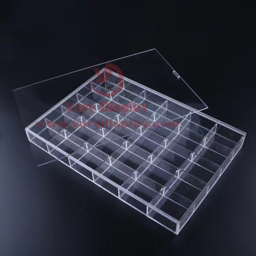 Organizzatore della scatola di stoccaggio in plexiglass trasparente fatto a mano