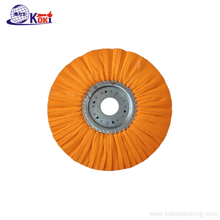 Orange fold cloth polishing wheel for SS