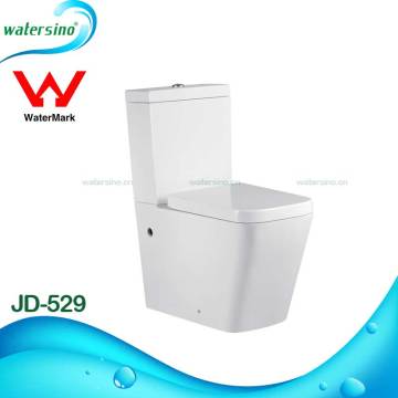 Australia market the latest design washdown watermark approved 2 pieces square toilet JD-529