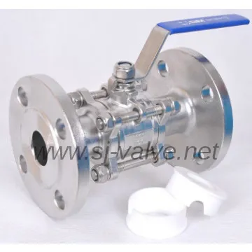 Three-piece flanged ball valve