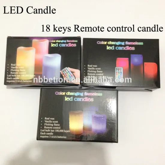 real wax LED candle with remote control 3pcs real wax flameless remote control candlesColor Changing Candle with Remote Control