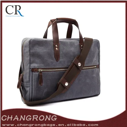 Wholesale Waterproof Business Bag Briefcase With Leather Trim For Man