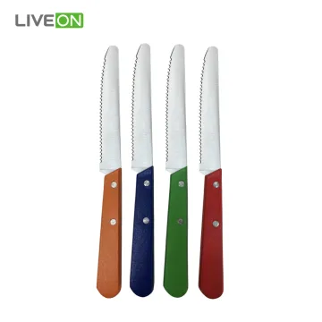 Colored Handle Tomato Knife 4 Pieces Set