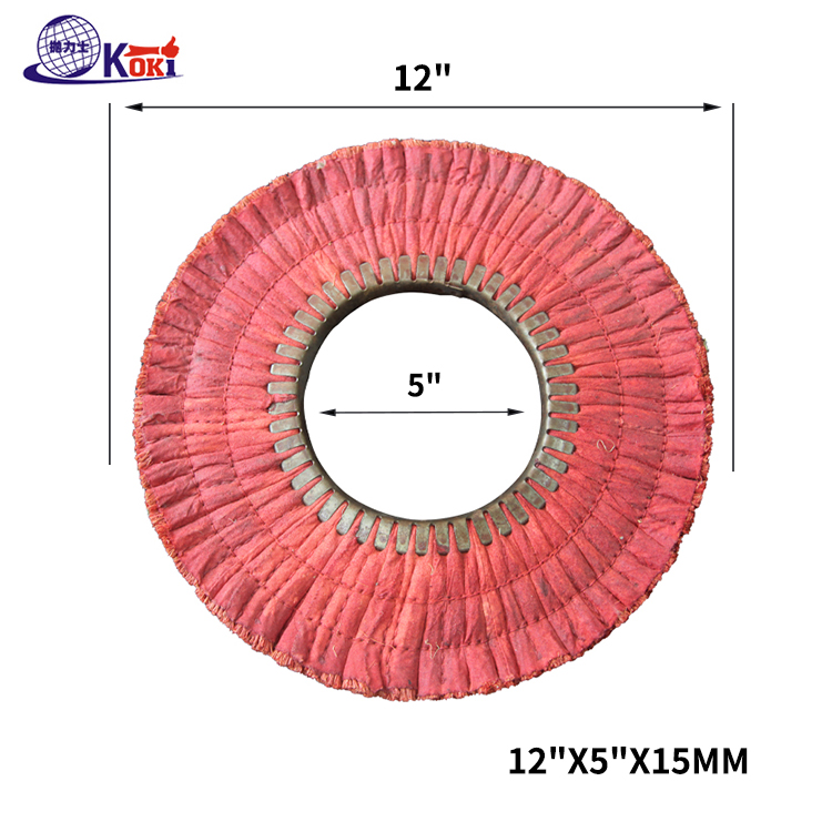 Roue de polissage sisal à doigt rouge