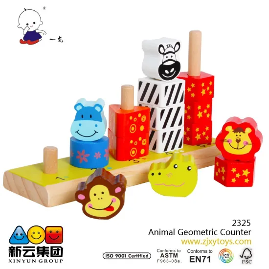 #2325 Wooden Animal Tower Block