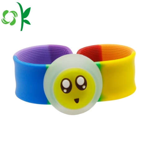 Gelang Silicone Slap Gelang Lapisan dengan Tag