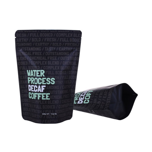 Biodegradable roast black coffee bag with valve