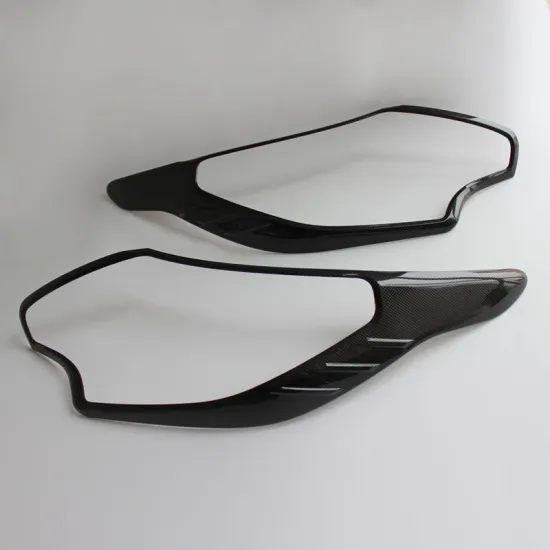 Carbon Fiber Headlight Cover Trims for Mitsubishi L200 Triton 2015-2018