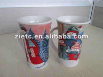 funnel shape mugs with customized logo for gift promotion