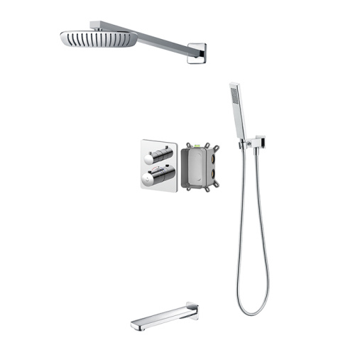 Shower Faucet Set Bathroom Black Shower Tub Faucet With Handheld Factory