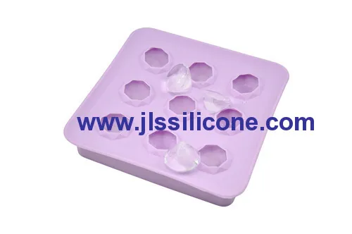 Diamond Shaped Silicone Ice Cube Trays With 9 Cavities 